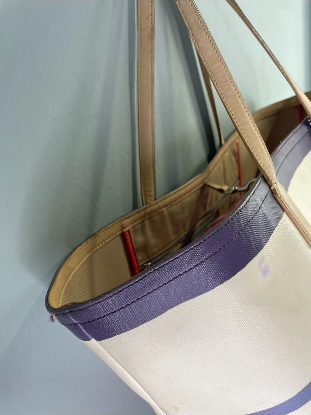 Coach Legacy Weekend Signature Painted Stripe Large Tote